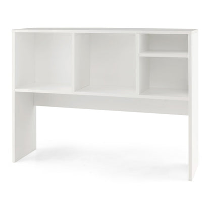 Computer Desktop Bookcase with 4 Cubbies and Open Back Compartment