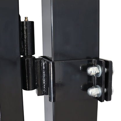 10'x4"x4" Gate Post with Brackets for Dual Swing Driveway Gates, Set of 2