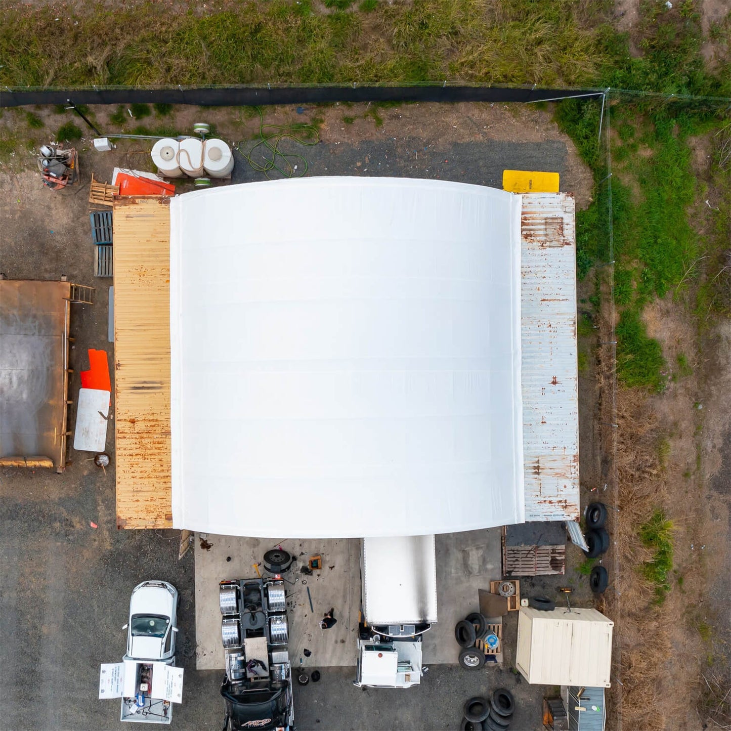 40'x40'x13' Shipping Container Canopy Shelter