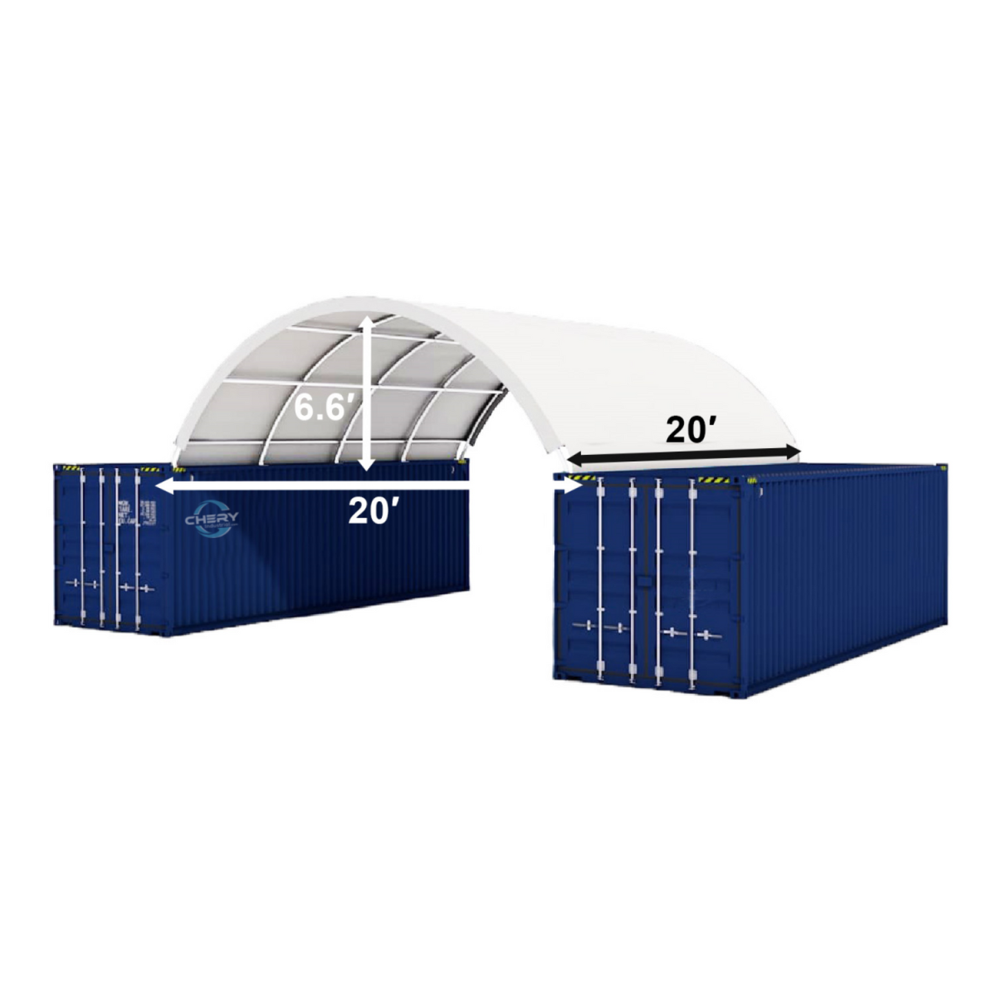 20'x20' Shipping Container Canopy Shelter