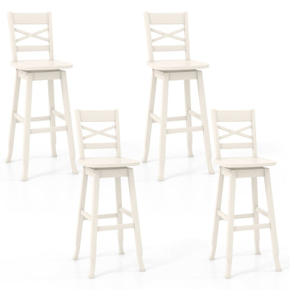 Swivel 30-Inch Bar Height Stool Set of 2 with Footrest
