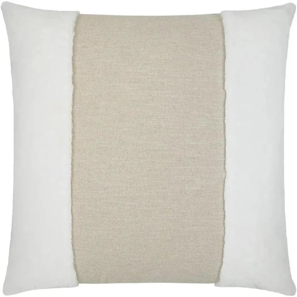 Courchevel Swan Faux Fur White Large Throw Pillow