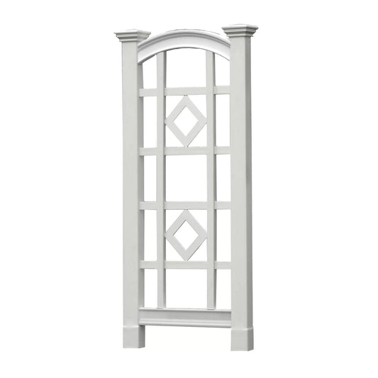 59-inch Outdoor Weather Resistant White Vinyl Garden Trellis