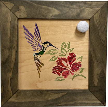 Hidden Gun Storage Safe Concealed Shelf with Hummingbird Wall Decor