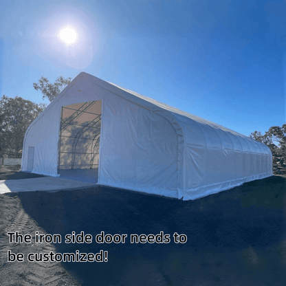 W50'xL80'xH23' Double Truss Storage Shelter