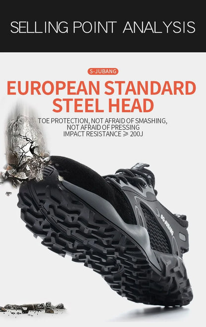 Steel Toe Anti-Collision Breathable Safety Work Boots