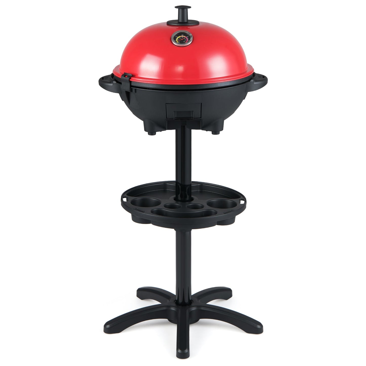Electric BBQ Grill 1200W Indoor Outdoor Grill with 2-Zone Non-Stick Grilling Plate