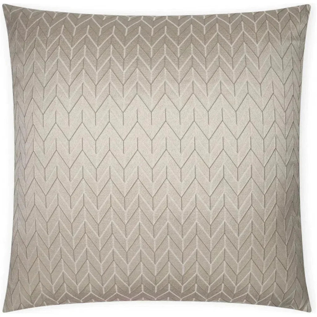 Elodie Chevron Glam Tan Taupe Large Throw Pillow Insert