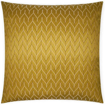 Elodie Gold Chevron Glam Yellow Gold Large Throw Pillow