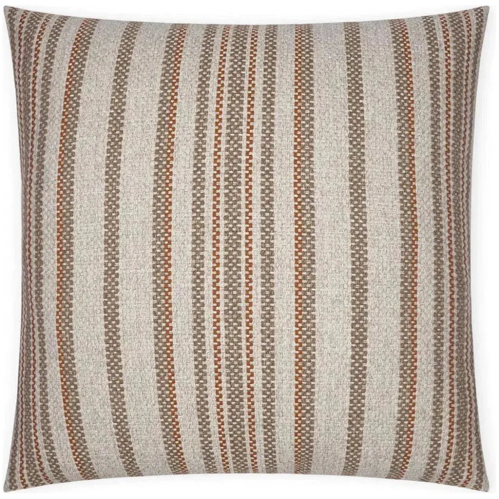 Ernest Rust Stripes Copper Large Throw Pillow Insert