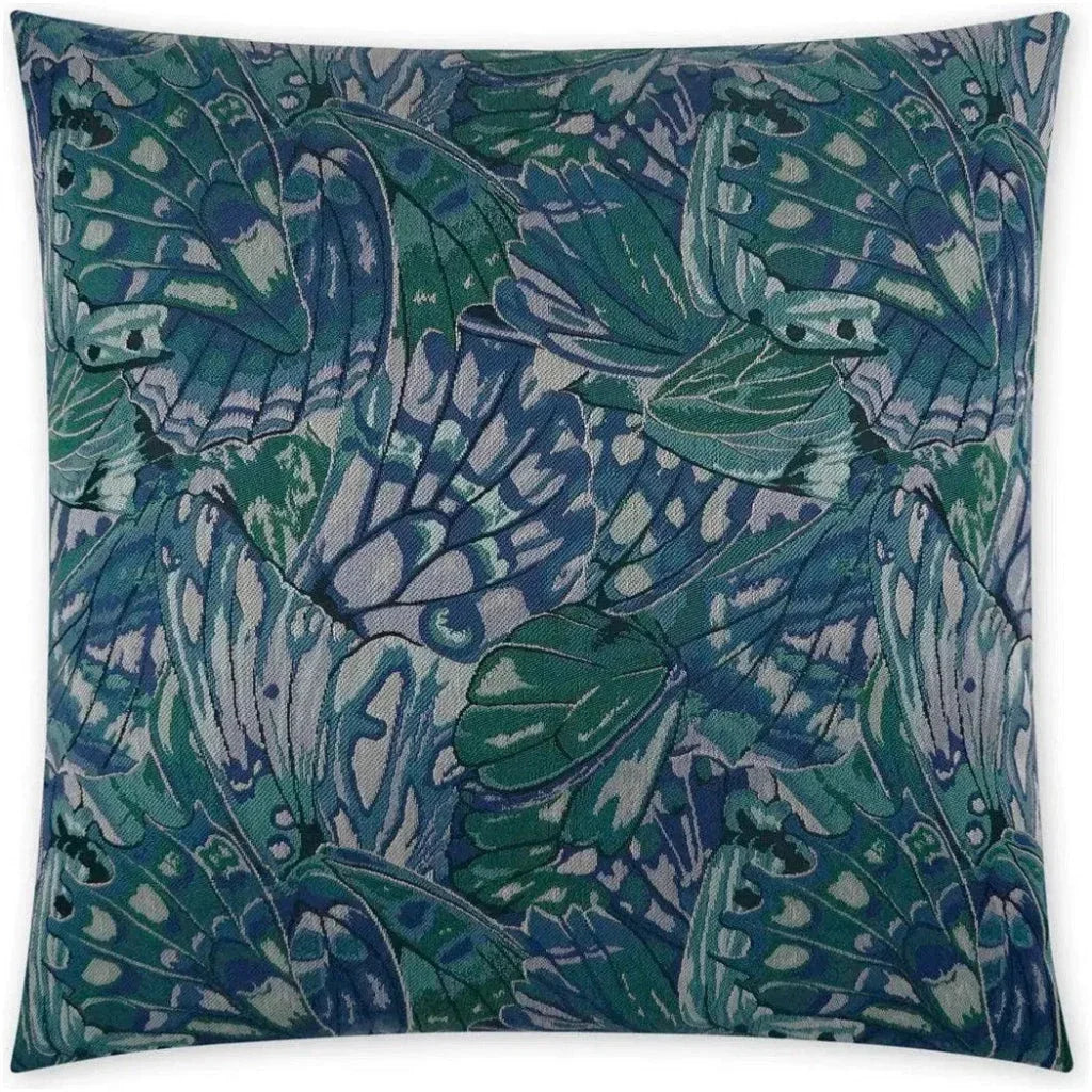 Farfalla Abstract Blue Large Throw Pillow Insert