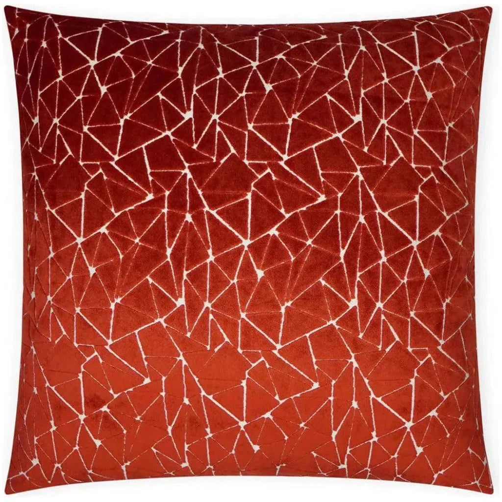 Finale Garnet Abstract Red Large Throw Pillow Insert