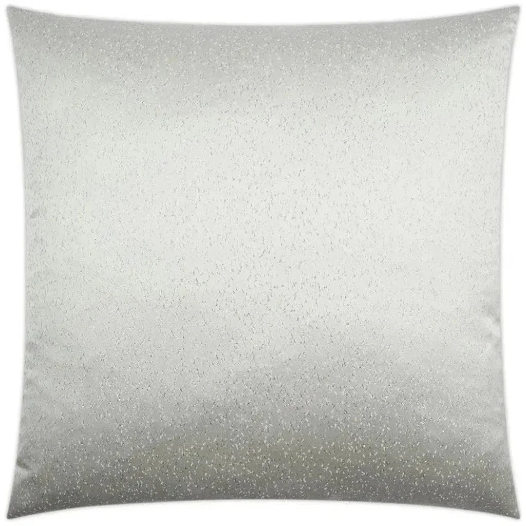 Folly Crystal Glam Solid Silver Large Throw Pillow