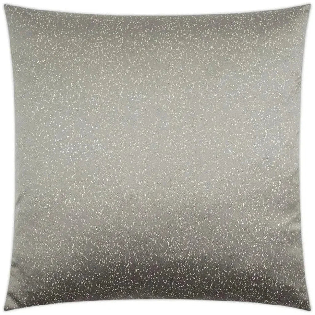 Folly Platinum Glam Solid Grey Large Throw Pillow