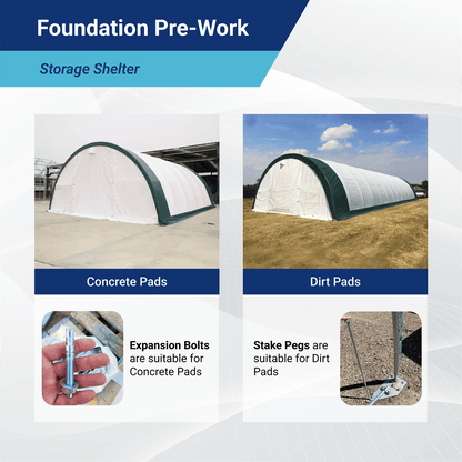 W30'xL40'xH15' Single Truss Arch Storage Shelter