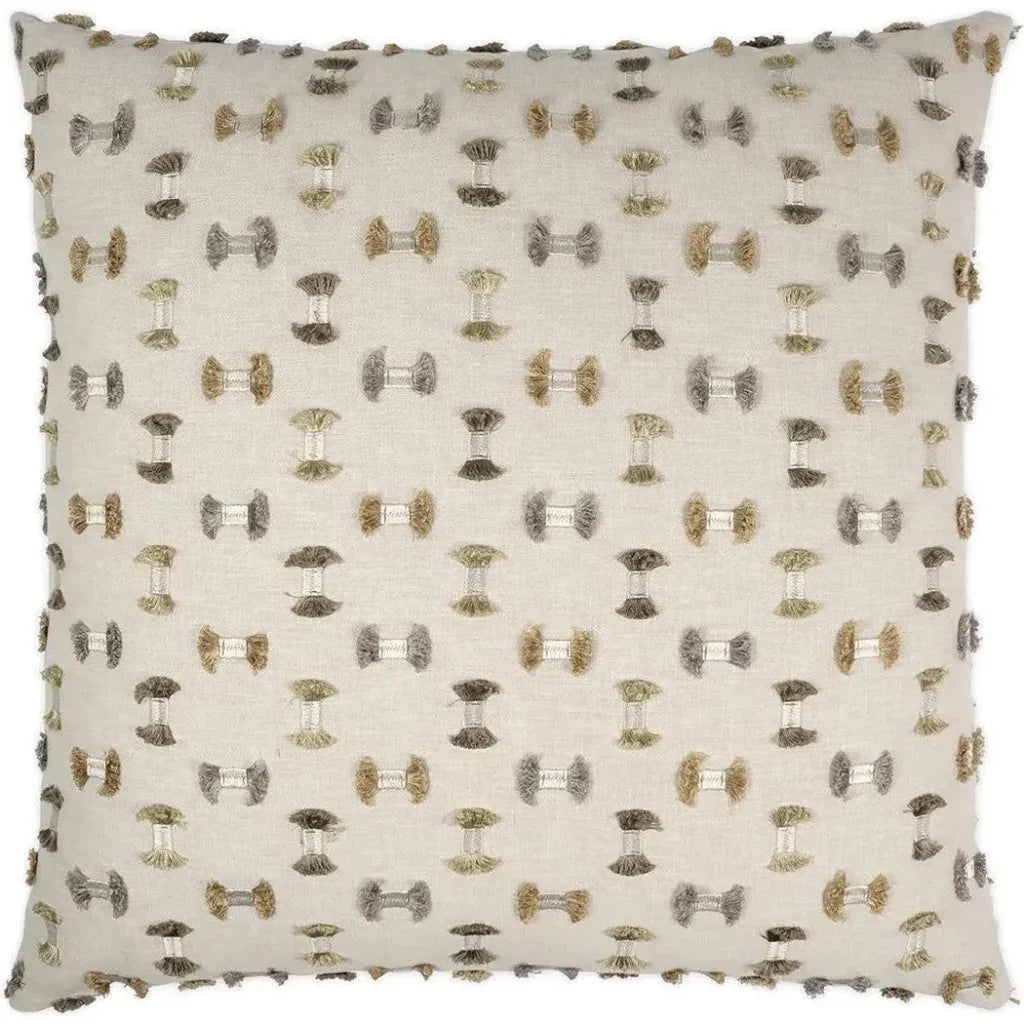 Frayed Travertine Textured Tan Large Throw Pillow