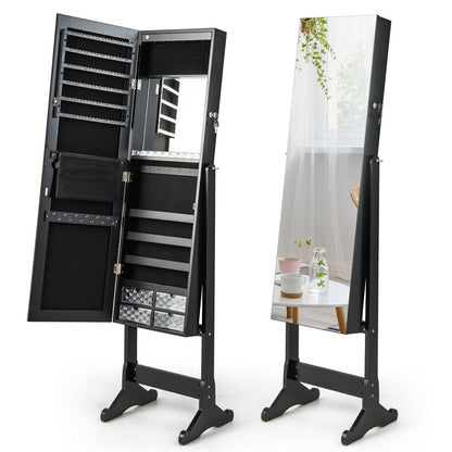 Free Standing Full Length Jewelry Armoire with L