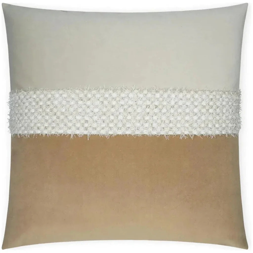 Fuzzy Latte Band Slate Blue Grey Large Throw Pillow