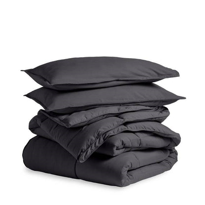 Full/Double Size All Season Super Soft Down Alternative Comforter Set Grey