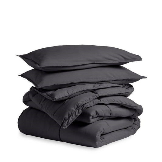 King/Cal King Size All Season Super Soft Down Alternative Comforter Set Grey