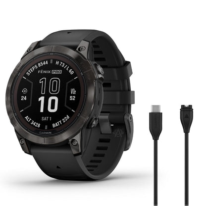 Garmin Fenix 7 Pro Sapphire Solar | Solar Powered Smartwatch w/ ECG