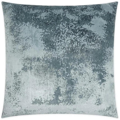 Grated Baltic Solid Slate Blue Large Throw Pillow