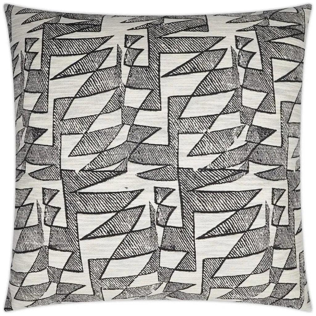 Graz Black Large Throw Pillow With Insert