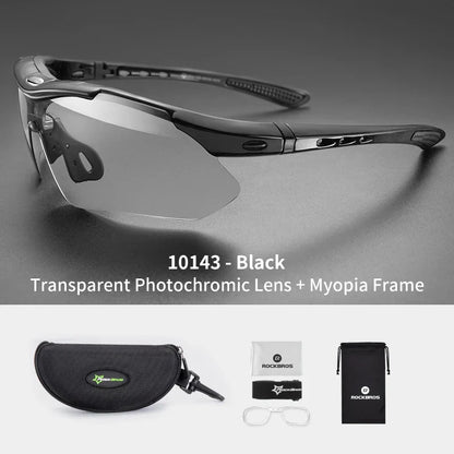 ROCKBROS Photochromic Cycling Glasses Bicycle UV400 Sports Eyewear Ultralight Riding MTB Sunglasses Men Fishing Bike Equipment