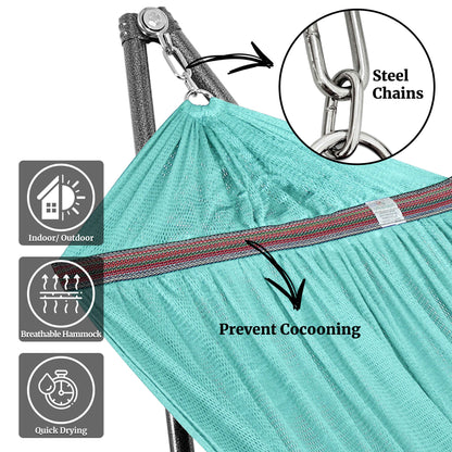Tranquillo Universal Hammock with Medium Size Stands for Ultimate Relaxation - Ideal Universal Hammock Stands - Medium Size