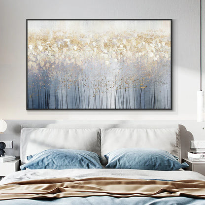 100% Handpainted Abstract Golden Oil Paintings On Canvas