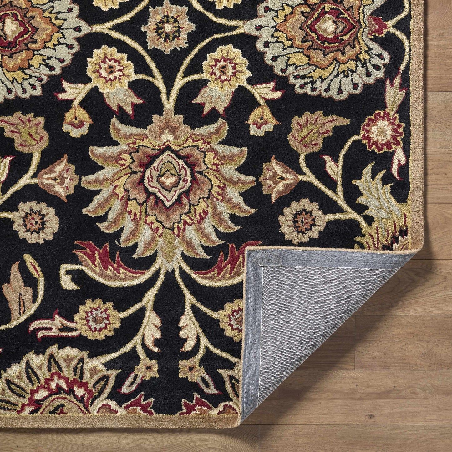 Conesus 1053 Hand Tufted Black Wool Rug