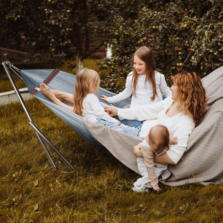 Tranquillo Original Stainless Steel Hammock Stand for Ultimate Relaxation