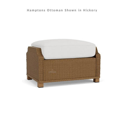 Hamptons Outdoor Wicker Lounge Chair with Ottoman Set