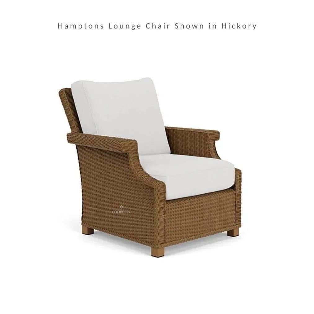 Hamptons Outdoor Wicker Lounge Chair with Ottoman Set