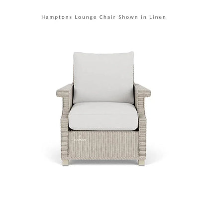 Hamptons Outdoor Wicker Lounge Chair with Ottoman Set