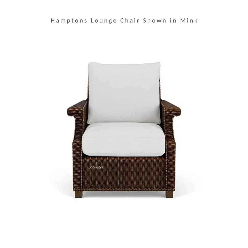Hamptons Outdoor Wicker Lounge Chair with Ottoman Set
