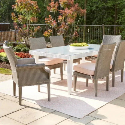 Hamptons Wicker Rectangular Outdoor Dining Table
