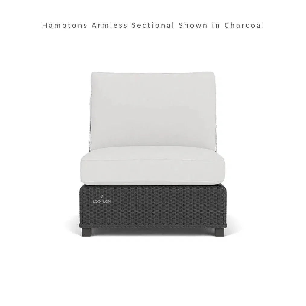 Hamptons Outdoor Wicker L-Shaped Sectional With Table