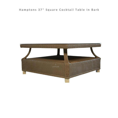 Hamptons Outdoor Wicker Sectional with Coffee Table Set