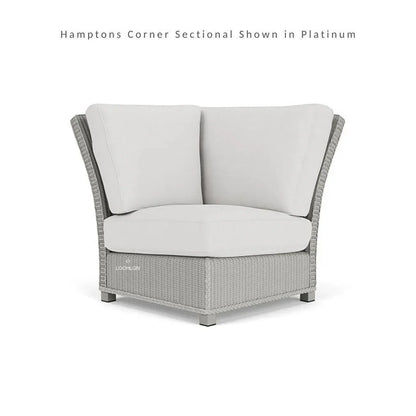 Hamptons Outdoor Wicker Sectional with Coffee Table Set