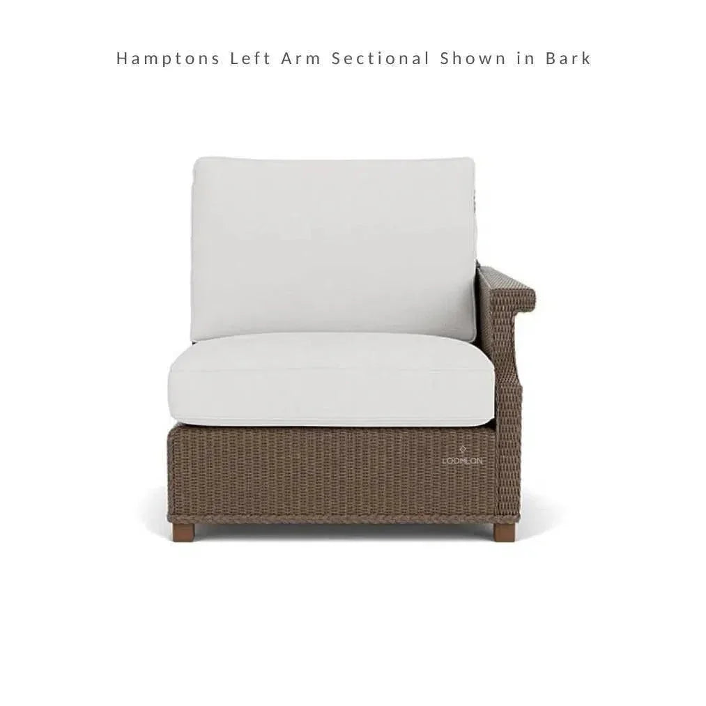 Hamptons Outdoor Wicker Sectional Sofa with Lounge Chair Set