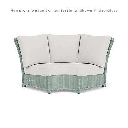 Hamptons Outdoor Wicker Sectional Sofa with Lounge Chair Set
