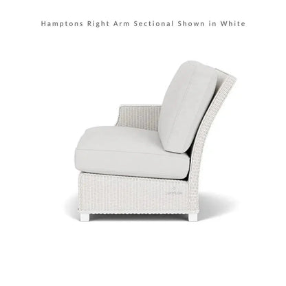 Hamptons Outdoor Wicker Chaise Sectional with Ottoman