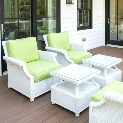 Hamptons Outdoor Wicker Swivel Rocker Lounge Chair