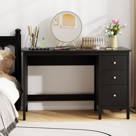 3-Drawer Home Office Study Computer Desk with Spacious Desktop