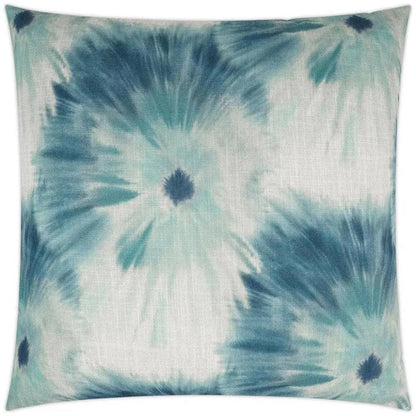 Idyll Abstract Floral Blue Large Throw Pillow Insert