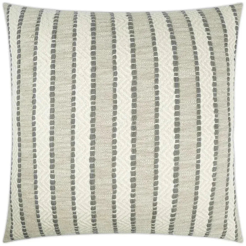 Inca Trail Fog Stripes Taupe Large Throw Pillow Insert