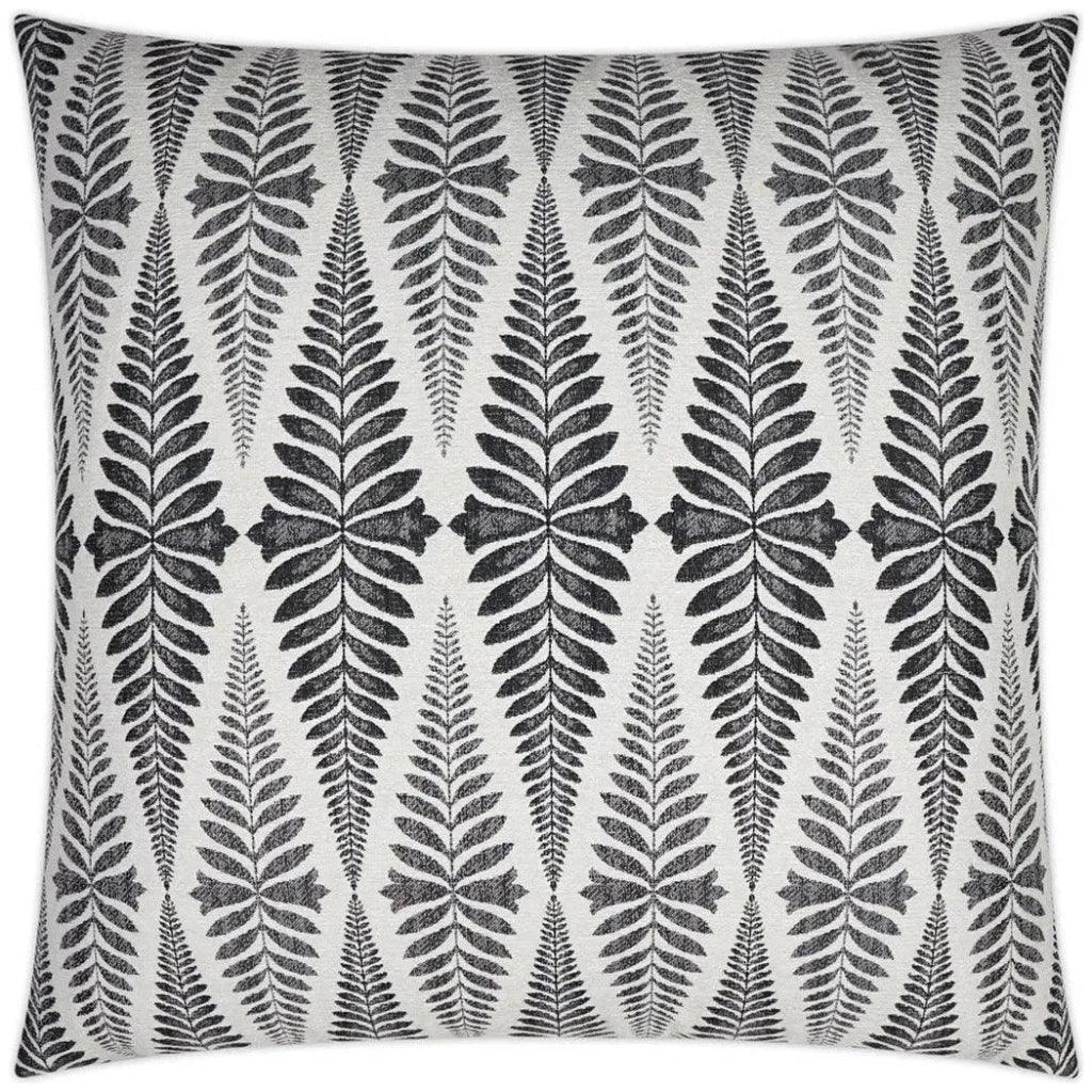 Jantar Charcoal Floral Black Large Throw Pillow Insert