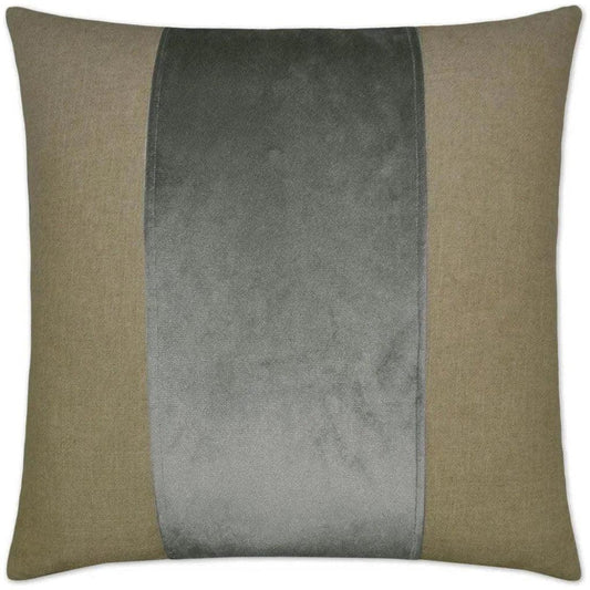 Jefferson Graphite Ribbon Grey Large Throw Pillow