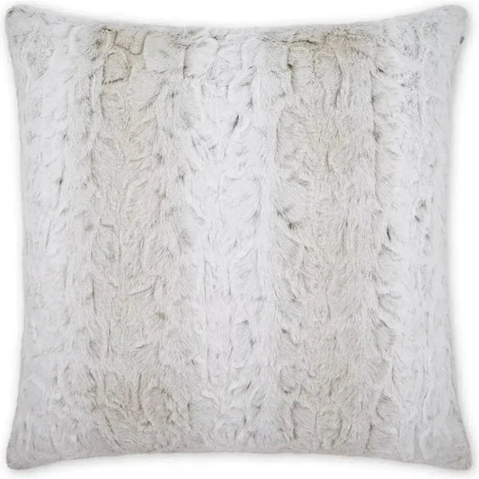 Juneau Fur White Large Throw Pillow Insert